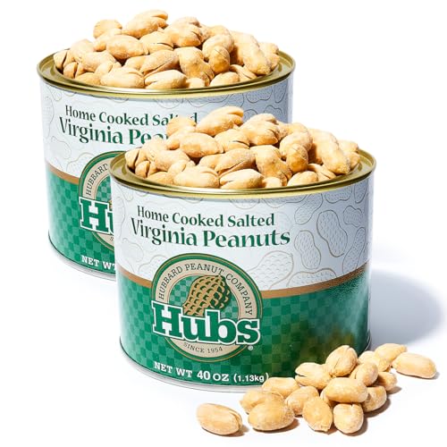 Hubs Peanuts Premium Salted Virginia Nuts, Non-GMO, Gluten Free Healthy Snacks - Irresistible Crunch & Flavored Peanuts - Made from Premium
