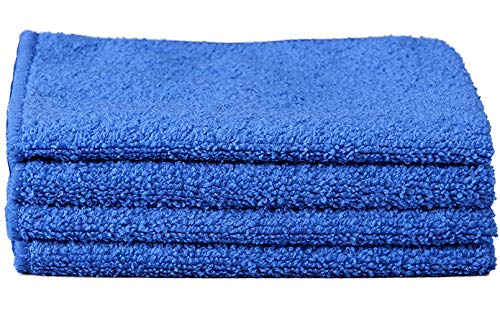 Unger 12” x 12” All-Purpose Microfiber Cloths, 4 Pack, Wet and Dry Cleaning Towels for Kitchen, Furniture, Appliances, Electronics and Glass, Reusable