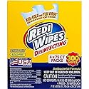 REDI Wipes DISINFECTING I Lemon Scent I Bleach Free I ANITBACTERIAL Formula I 4 X 75CT Packs (300 Wipes) I Made in The USA