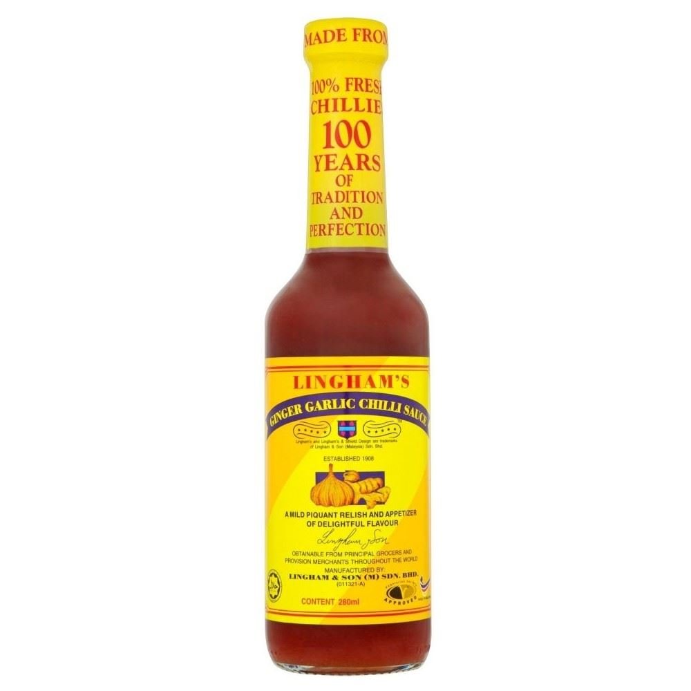 Lingham's Ginger Garlic & Chilli Sauce (280ml) - Pack of 2