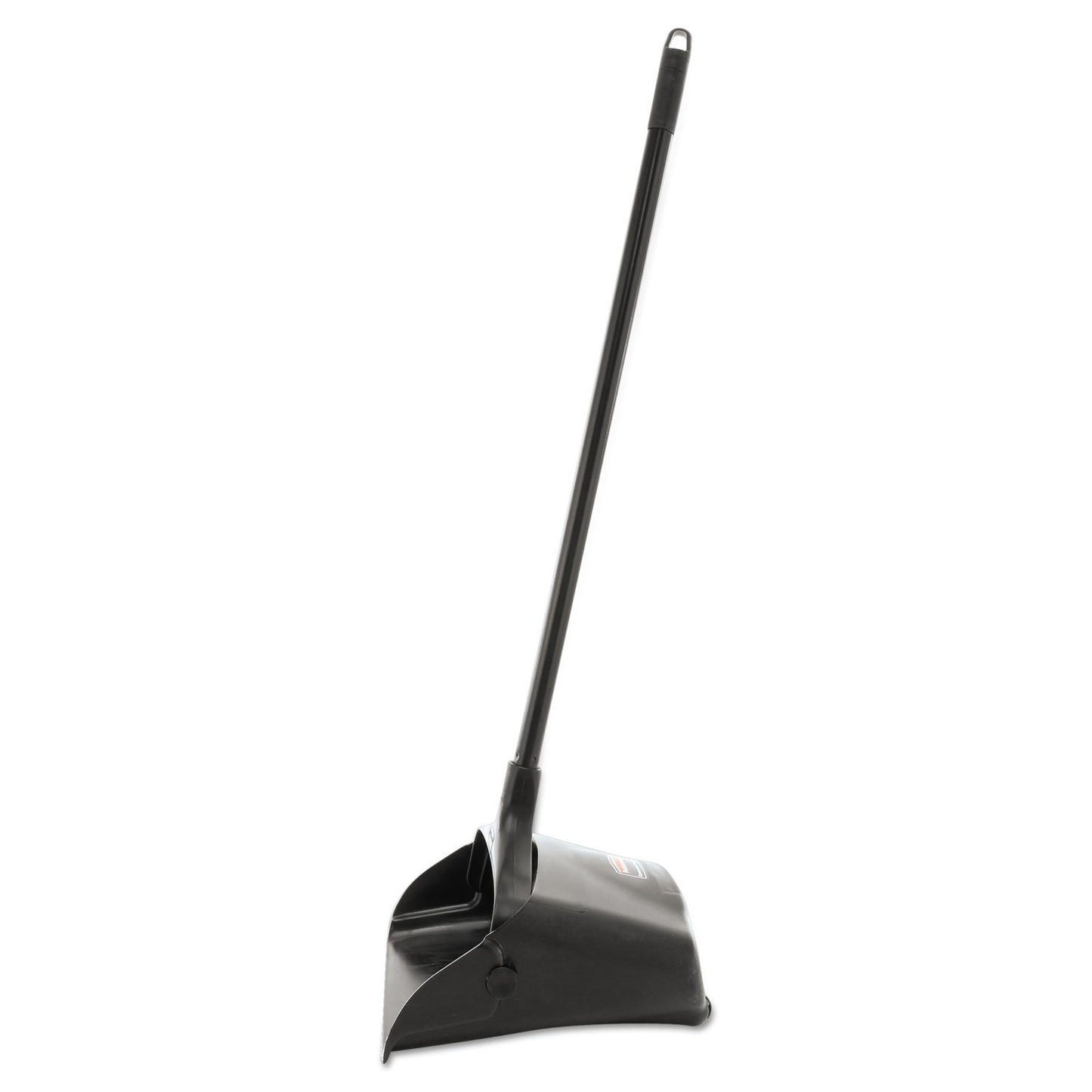 Rubbermaid Commercial Products Dustpan with Long Handle Plastic Black Compatible with Any Broom for Lobby/Restaurant/Office/Home/Dog Pooper Scooper