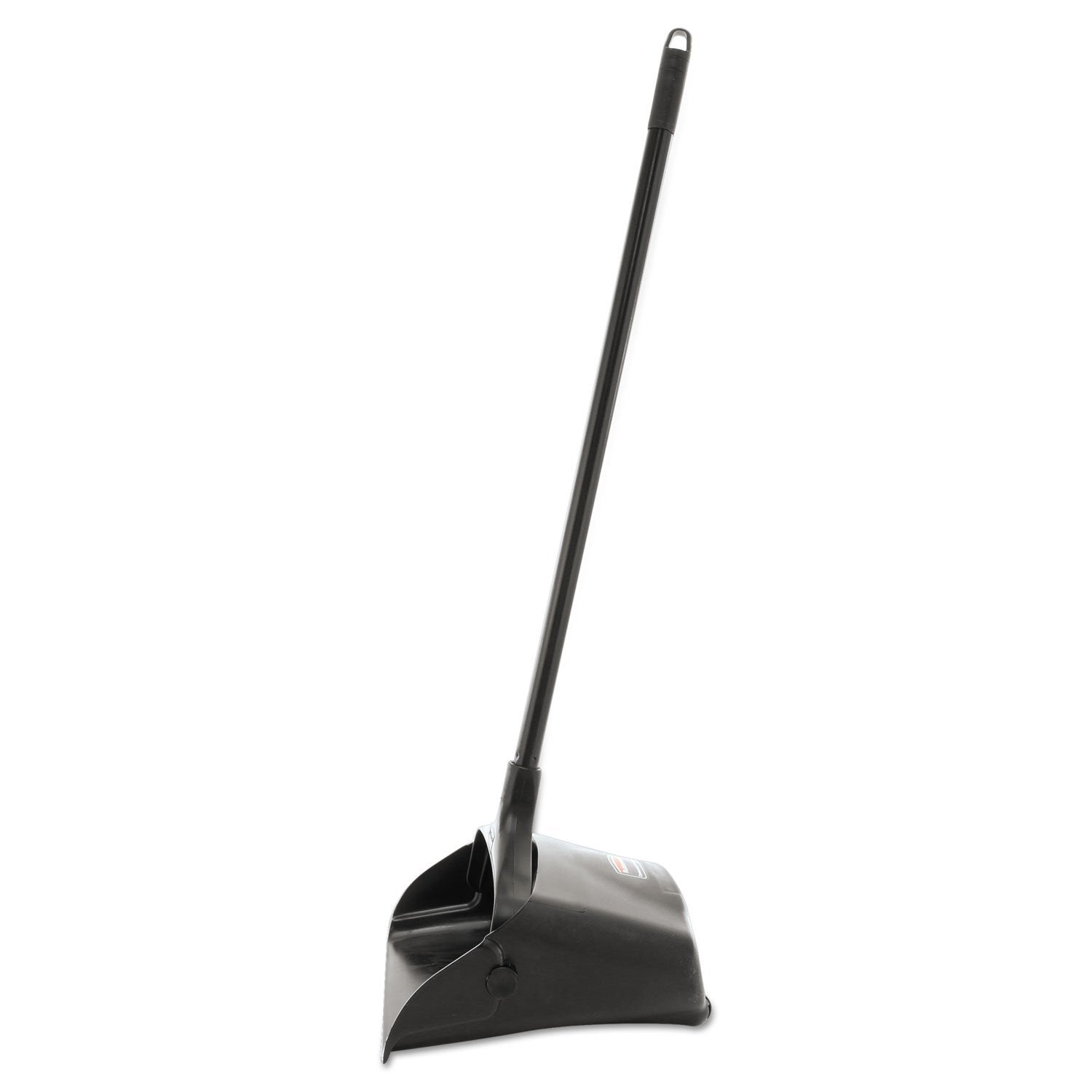 Rubbermaid Commercial Products Dustpan with Long Handle Plastic Black Compatible with Any Broom for Lobby/Restaurant/Office/Home/Dog Pooper Scooper
