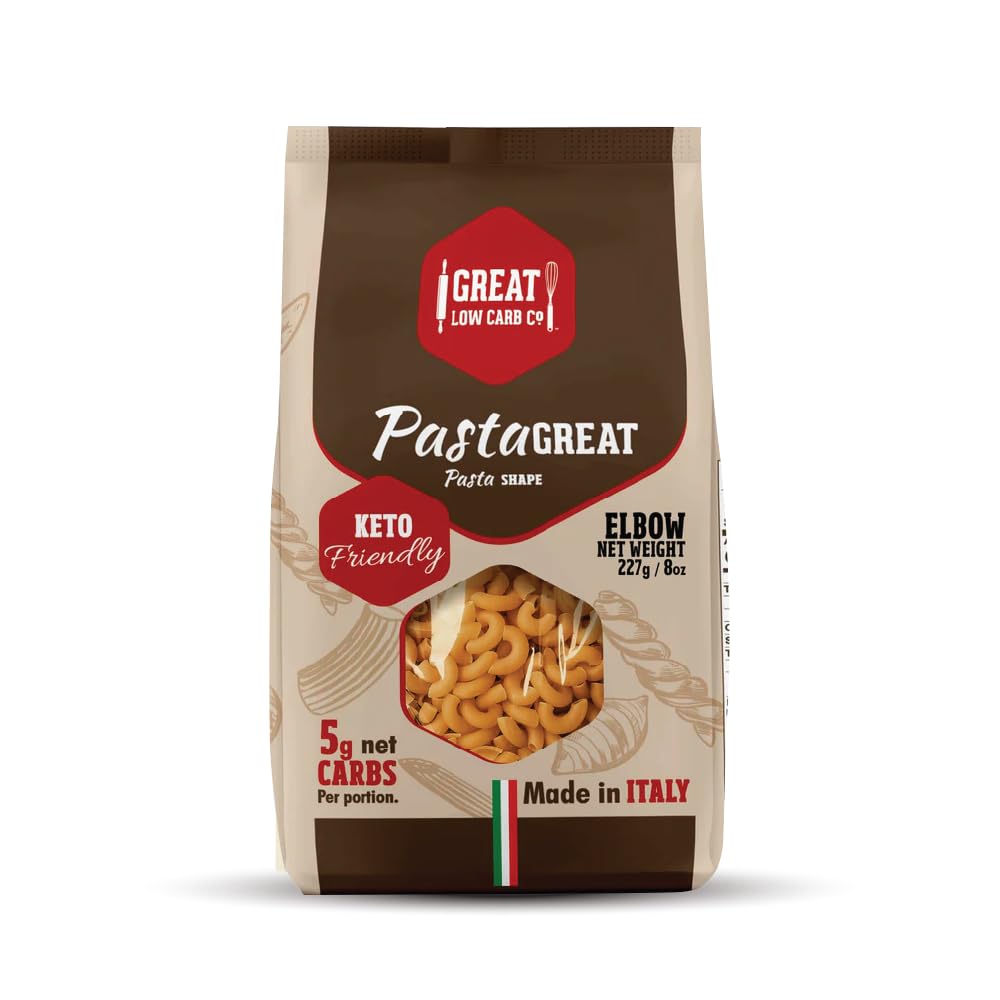 4 Pack Assortment Low Carb Pasta, Fettuccine, Rotini, Penne, and Elbows, Great Low Carb Bread Company