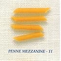 Penne Mezzanine #11 Short Cut Pasta Case of Twenty (20) 1 .lb Pouches