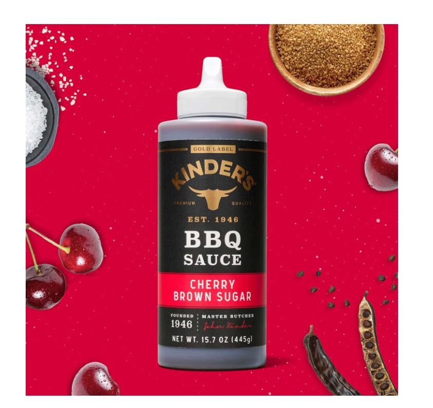 Kinder's BBQ Sauce, Cherry Brown Sugar & Sweet Honey - 2 Bottles.