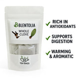 Blentolia Whole Clove - 30 Herbal Tea Bags - Warming & Aromatic Spice Tea - 100% Natural - Caffeine-Free - Immune & Digestive Support - Herbal Clove