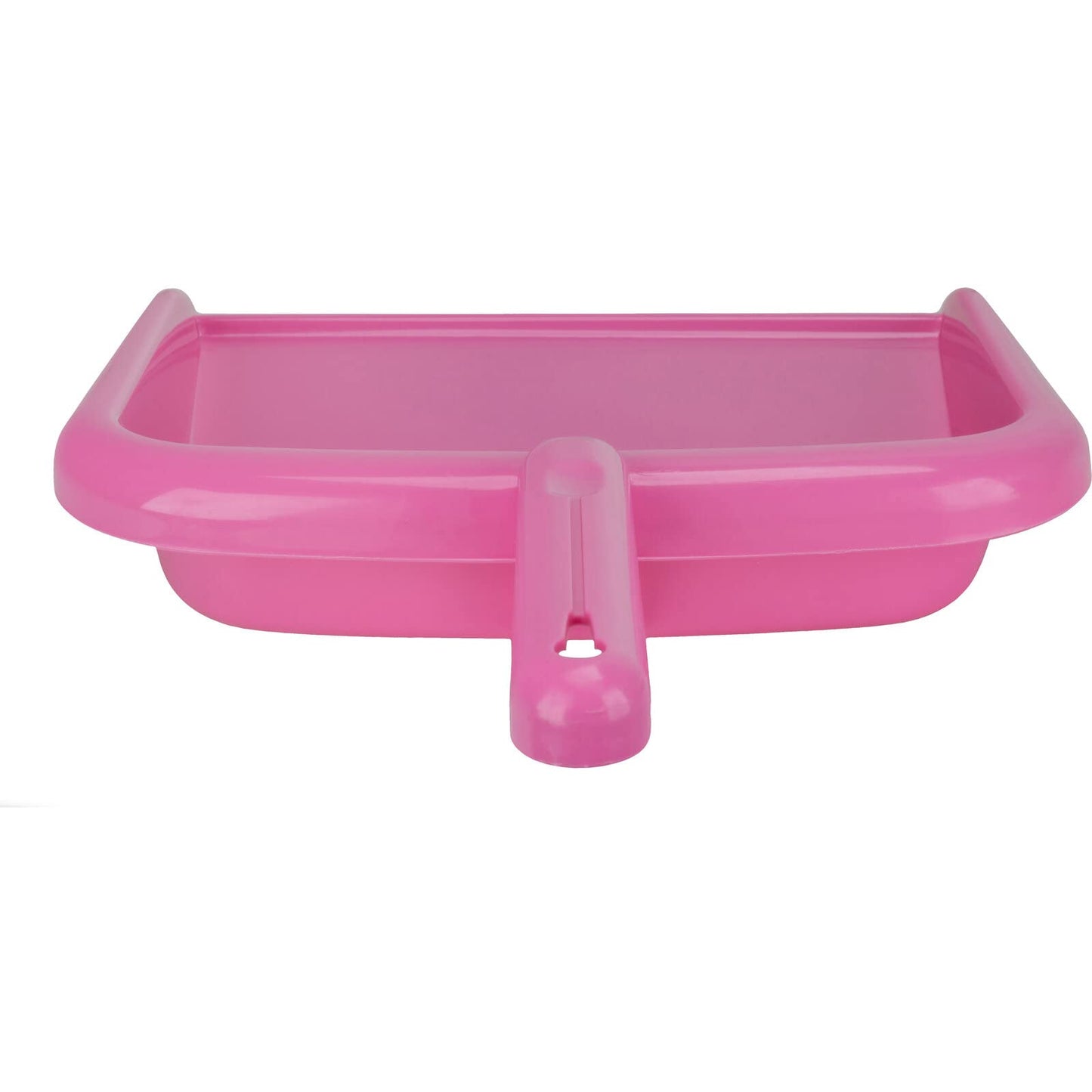SPARTA Handheld Dustpan with Handle, Cleaning Essentials for Home and Commercial Use, 10", Bright Pink