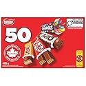 Christmas Chocolate Candy Gift Box, 50 Mini Milk Chocolate Bars, Includes Coffee Crisps, KitkatWafers and more, Holiday Chocolate Individually Wrapped