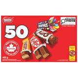 Christmas Chocolate Candy Gift Box, 50 Mini Milk Chocolate Bars, Includes Coffee Crisps, KitkatWafers and more, Holiday Chocolate Individually Wrapped