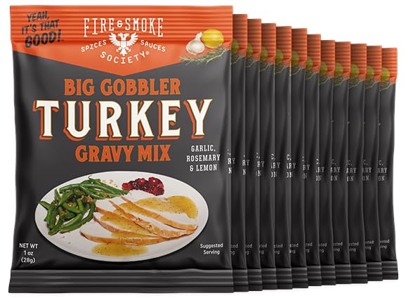 Fire & Smoke Society Big Gobbler Turkey Packets | Turkey Mix | 1. oz (12-Pack) Poultry