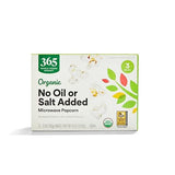 365 by Whole Foods Market, Organic No Oil or Salt Microwave Popcorn, 9 Ounce