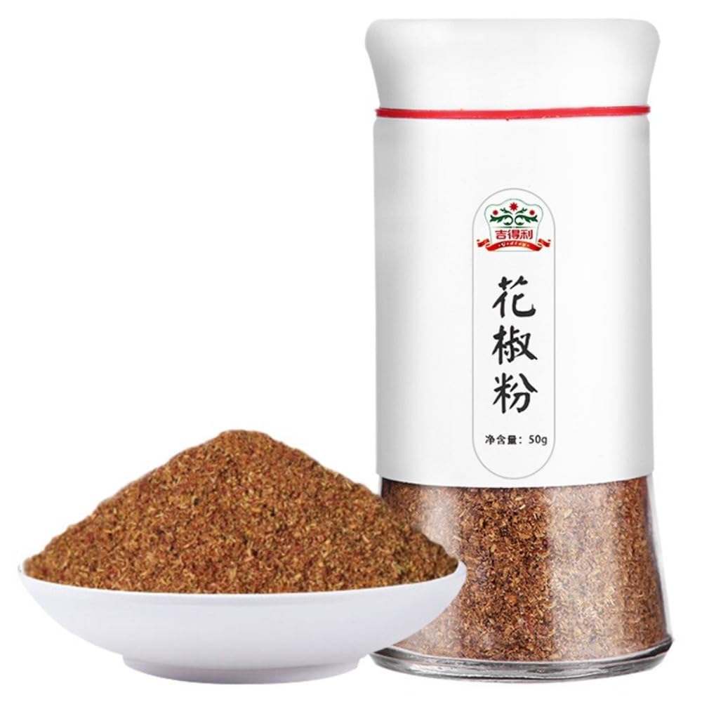 Zercumm Chinese Prickly Ash Power 50G Glass Bottle Pepper Noodles Barbecue Sauce Dipping