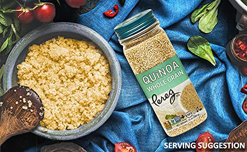 Pereg Whole Grain White Quinoa (12 oz) | Ancient Superfood Pre-Washed Quinoa Grains | Non-GMO, Vegan & Gluten-Free | Rice & Pasta Alternative | Rich in Protein, Fibre & Iron | Plant Protein