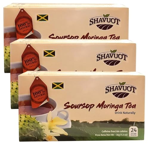Shavuot Soursop Moringa Tea (Pack of 3) - Total of 60 Tea Bags