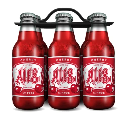 Ale 8 One Cherry, Mini Glass Bottles, 7 Ounces, Pack of 6, 100% Kentucky Soft Drink