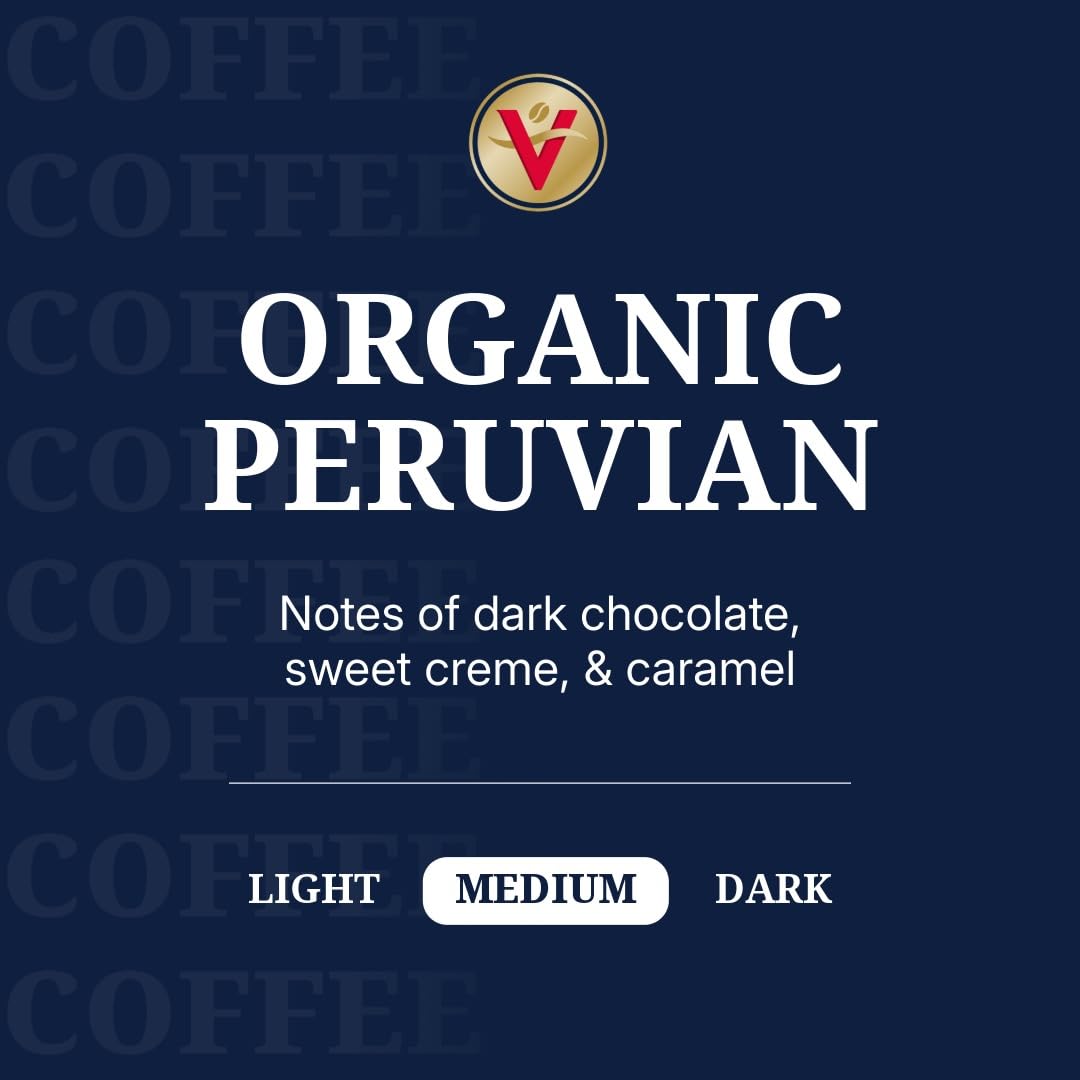 Victor Allen's Coffee Organic Peruvian, Medium Roast, 80 Count, Single Serve Coffee Pods for Keurig K-Cup Brewers