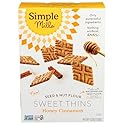 Simple Mills Honey Cinnamon Seed & Nut Flour Sweet Thins, Paleo Friendly & Delicious Sweet Thin Cookies, Good for Snacks, Nutrient Dense, 4.25oz, Pack