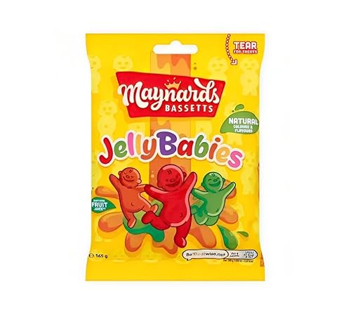 Maynards Bassetts Jelly Babies Sweets Bag x2 165g