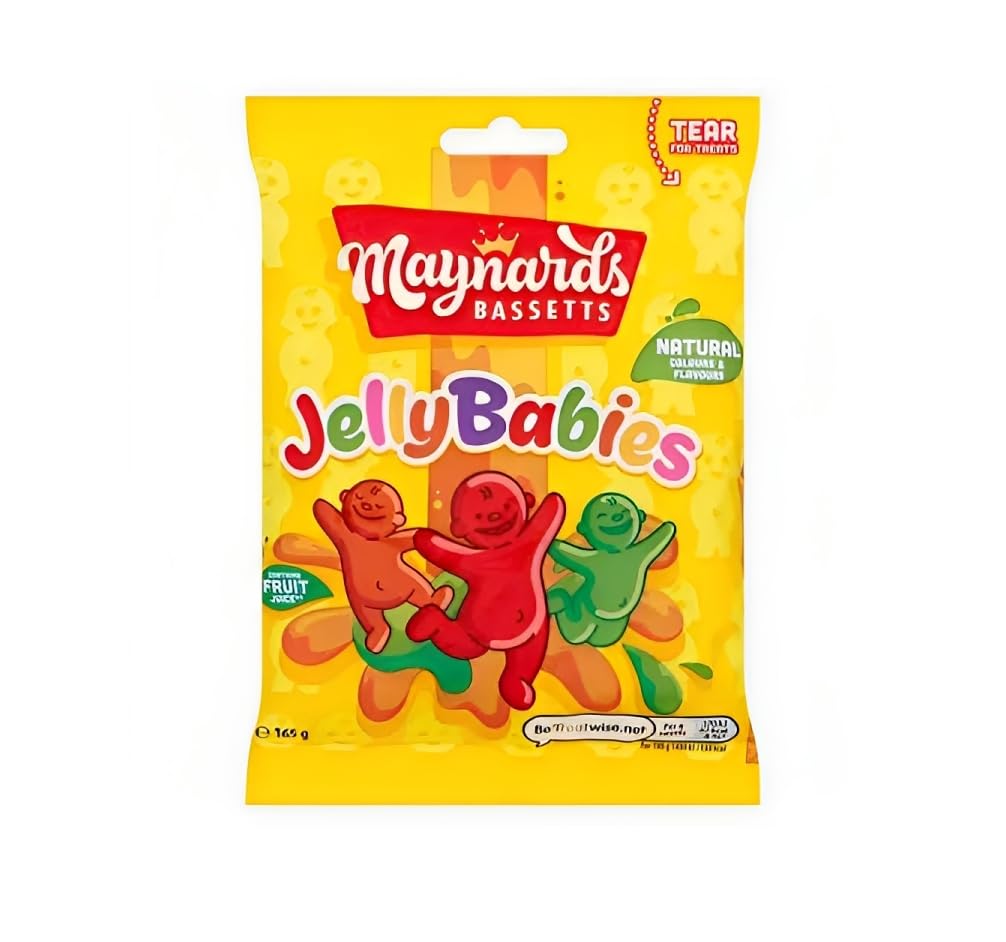 Maynards Bassetts Jelly Babies Sweets Bag x2 165g