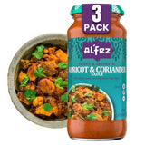 Al’Fez Apricot and Coriander Sauce - 15.8 oz Jar (Pack of 3) - Mild Tomato-Based Cooking Sauce w/Aromatic & Herby Sweet Flavor - Perfect for Moroccan