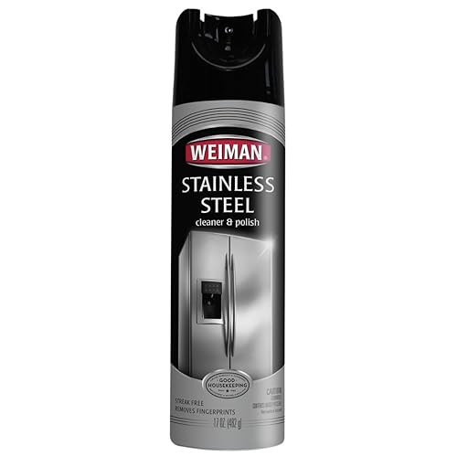 Stainless Steel Cleaner - Floral Scent Cleaner & Polish 17 oz - Appliance Surface Care Spray - Wipes Alternative for Kitchen Use - Pack of 1