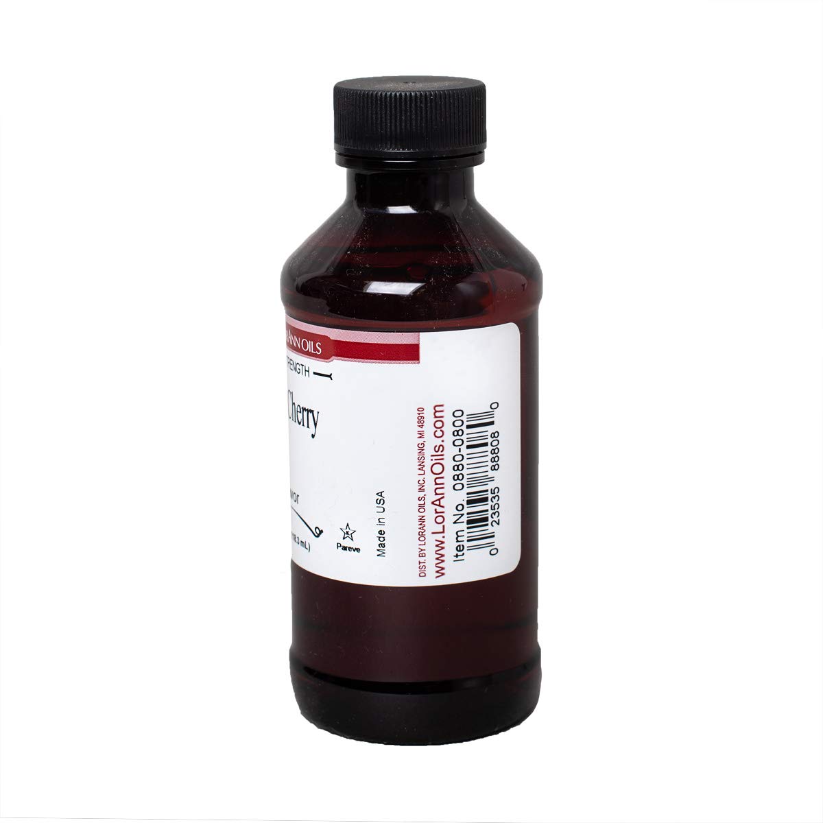 LorAnn Black Cherry SS Flavor, 4 ounce bottle - Includes a threaded Glass Dropper