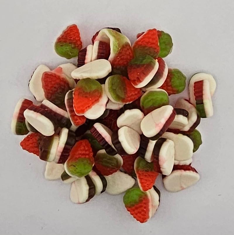 MiMa MiMa Assorted Gummy Candy - Fruity, Chewy Candy in Fun Shapes - Holiday Candy for Christmas Gifts & Stocking Stuffers - Strawberries 1lb