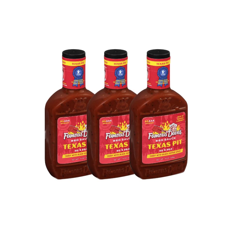 Famous Dave's - 3 pck, Texas Pit BBQ Sauce (57 oz.)