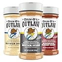 Dan-O’s Outlaw Seasoning Variety Pack - 3 Bottle Set - Butter Dust, Butter Steak & Blackened Bloody Mary - Bold Buttery & Blackened Spice Blends