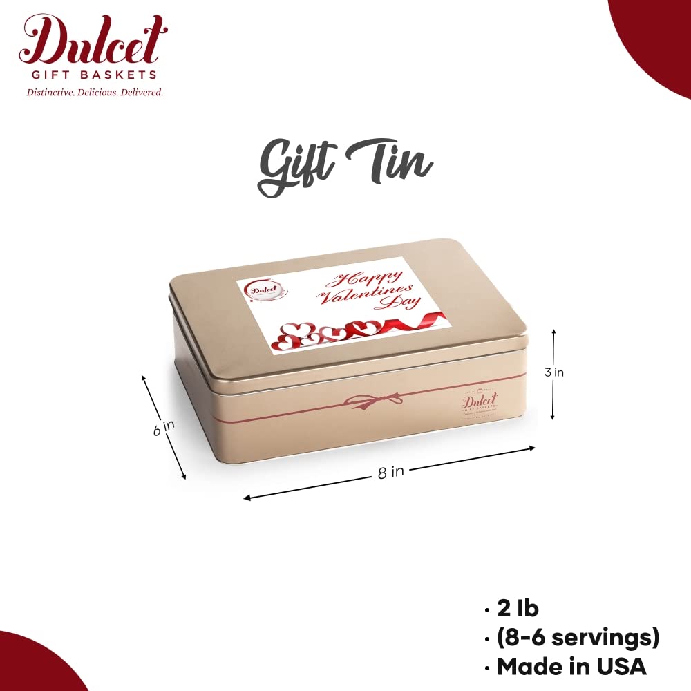 Dulcet Gift Basket Gourmet Brownie and Cookie Snack Signature Gift Basket-Includes a Variety of Pastries in an Elegant Hand Assembled Tin Box, Wish