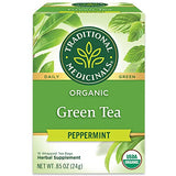 Traditional Medicinals Organic Green Tea Peppermint Tea, 16 Tea Bags