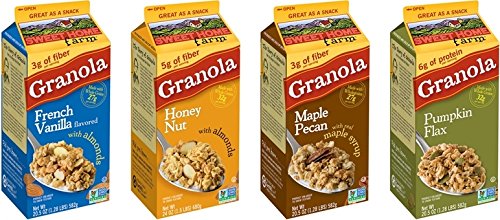 Sweet Home Farm Granola 20.5oz Carton - Sampler/Variety Pack of 4 Flavors