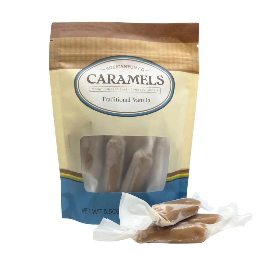 Boxicanyon Caramels | Traditional Vanilla Gourmet Caramels | Handcrafted in Small Batches | Gourmet Flavor | Perfect for Gifts | Made in Nebraska USA