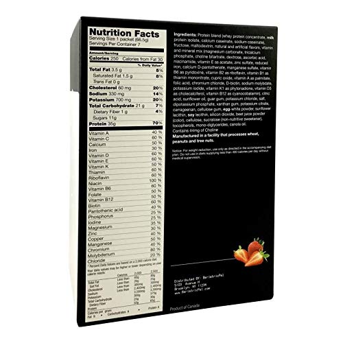 BariatricPal Very High Protein (35g) Shake Meal Replacement - Strawberry (6-Pack)