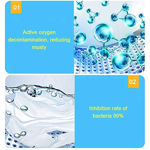 Washing Machine Cleaner Effervescent Tablets, Solid Washer Cleaning Tablet, Deep Cleaning Remover with Triple Decontamination for Front Load and Top