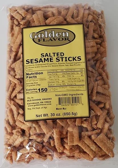 Golden Flavor - Salted Sesame Sticks - 30 oz bags (2 Pack)