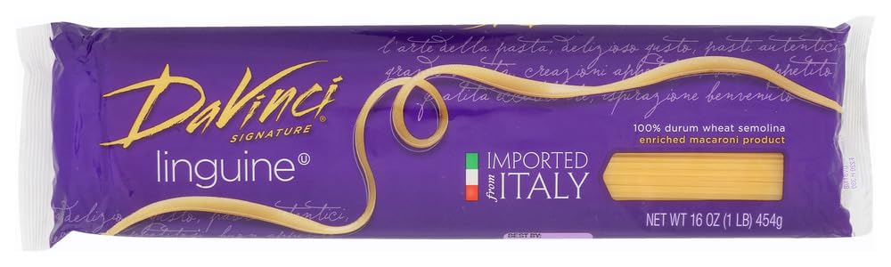 DaVinci, Italian Pasta, 16oz Bag (Pack of 6) (Choose Types of Pasta Below) (Linguine 16oz Bag)