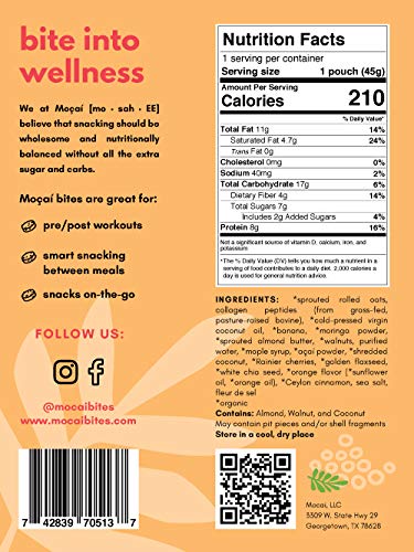 Healthy Snack Pack | Moringa & Açaí | Set of 3 | Organic Ingredients | High Protein | Low Sugar | Low Carbs | Gluten Free | Energy Bites