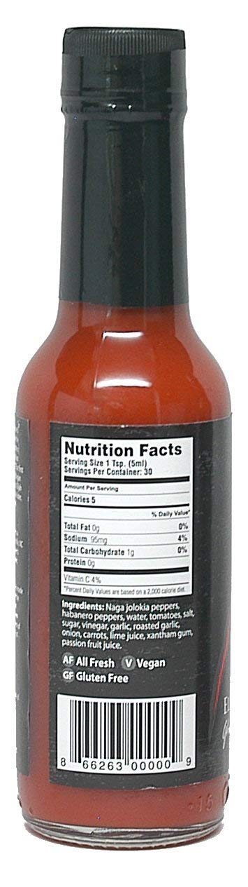 Elijah's Xtreme Ghost Pepper Hot Sauce, Handcrafted Award Winning Blend of Ghost Peppers, Habanero Garlic & Lime, Extreme Heat & Flavor (5 oz)