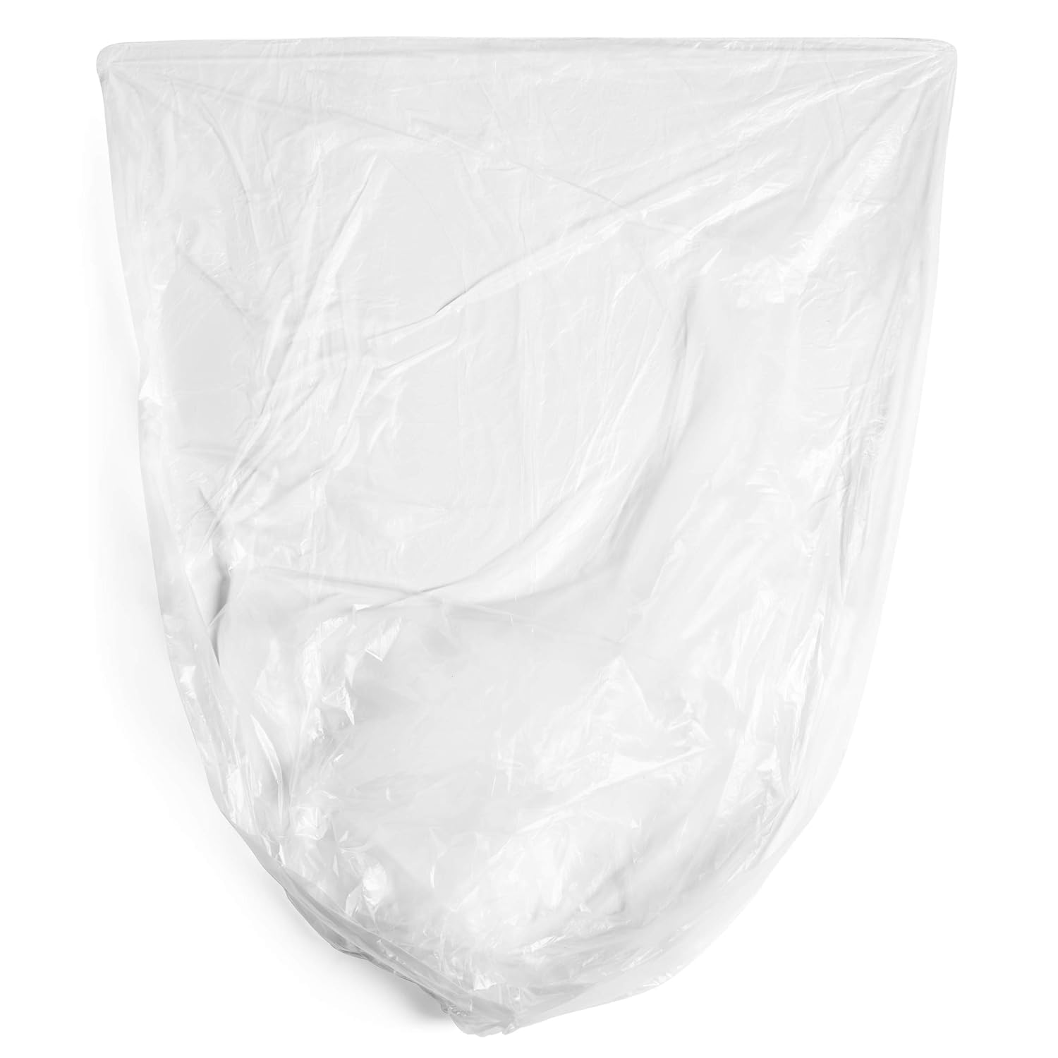 Aluf Plastics SCR-404816C 45 Gallon Clear Trash Bags (250 Count) - 39' x 46' - 16 Micron Equivalent High Density Value Garbage Bags Can Liners