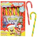 SpongeBob SquarePants Canes with Candygram Cards, Christmas Party Exchange Kit, Stocking Stuffer Treats, 12 Count, 5.29 Ounces