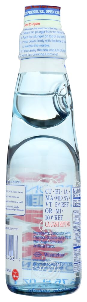Shirakiku Ramune Carbonated Drink - Original, 6.76-Ounce Bottle (Pack of 3)