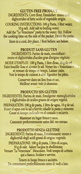 Le Veneziane - Italian Farfalle Pasta [Gluten-Free], (4)- 8.8 oz. Pkgs