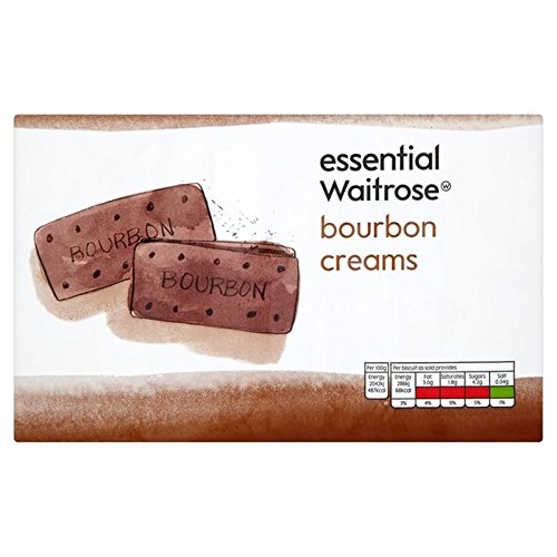 Bourbon Creams Biscuits essential Waitrose 400g (Pack of 6)
