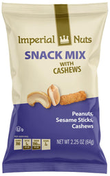 Snack Mix (18 Pack) - Sesame Sticks, Peanuts, Cashews, 2.25 oz - Crunchy, Savory, On-the-Go Snack - Back to School - Imperial Nuts