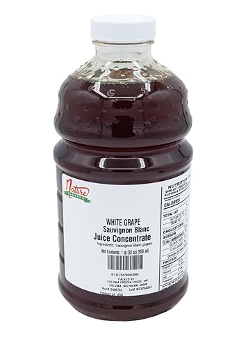 Nature Blessed 100% Pure Sauvignon Blanc White Grape Fruit Juice Concentrate - 1 Quart (1/32 fl oz bottle), Excellent for Home Brewers, Vintners