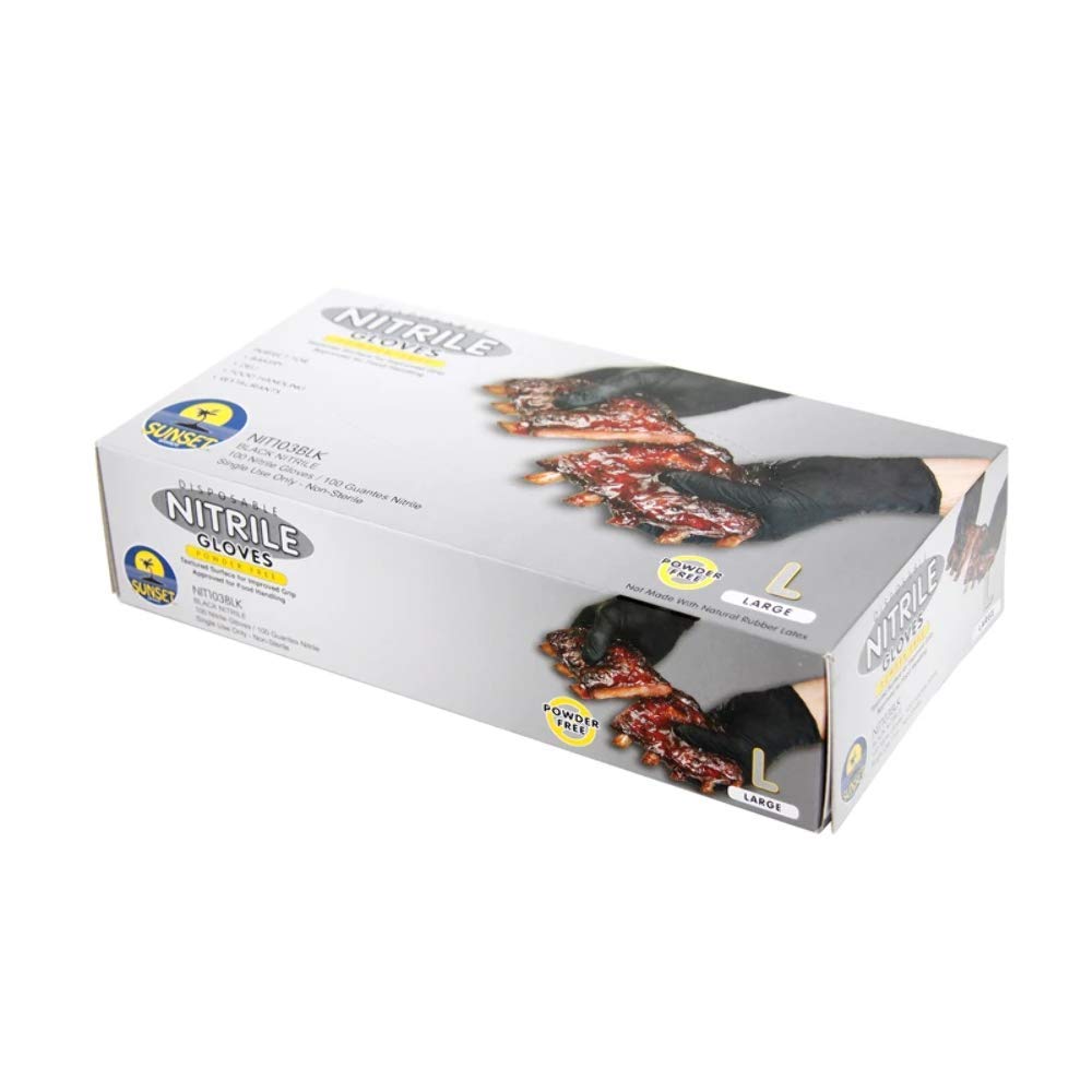 PDTXCLS Yasirona TycoLL iiLOAABB Disposable Nitrile Gloves - L - 100 Gloves