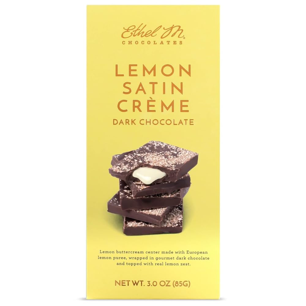 Ethel M Chocolates Luxe Library, 4-Pack of Gourmet Chocolate Bars