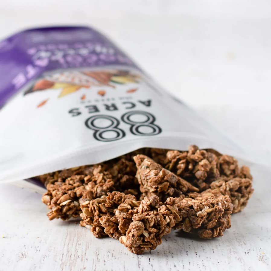 88 Acres Seed Granola | Gluten Free, Nut Free, Non GMO, School Safe, Healthy Vegan Breakfast Cereal | 1 Pack (Dark Chocolate Mocha)
