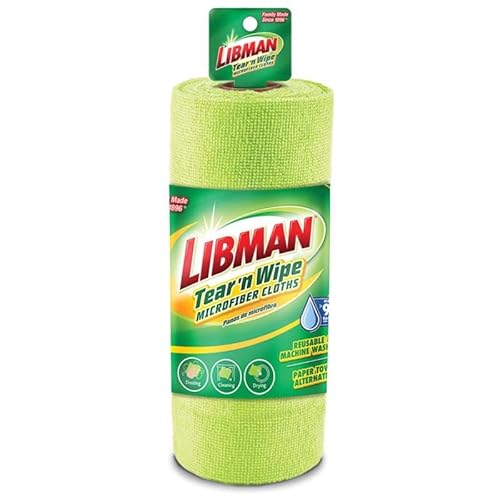Libman Tear N Wipe Cloths, 15 Cloth Roll